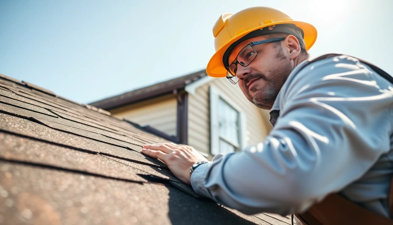 Inspecting a roof in South Jersey showcasing quality roofing services and expert contractors.