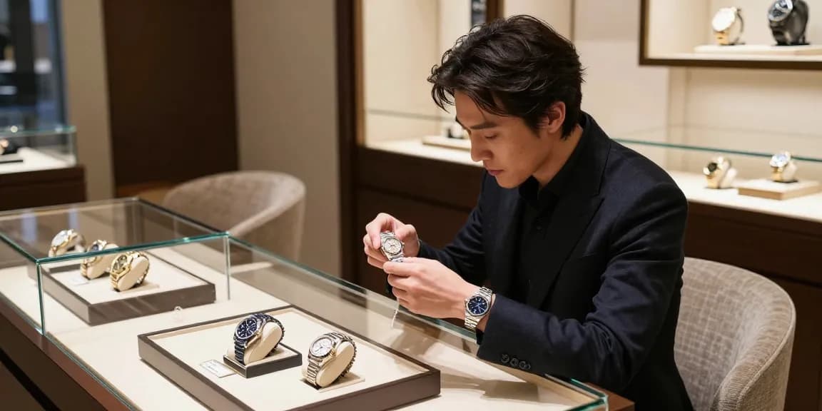 Explore exquisite Rolex replica watches in a luxurious boutique setting