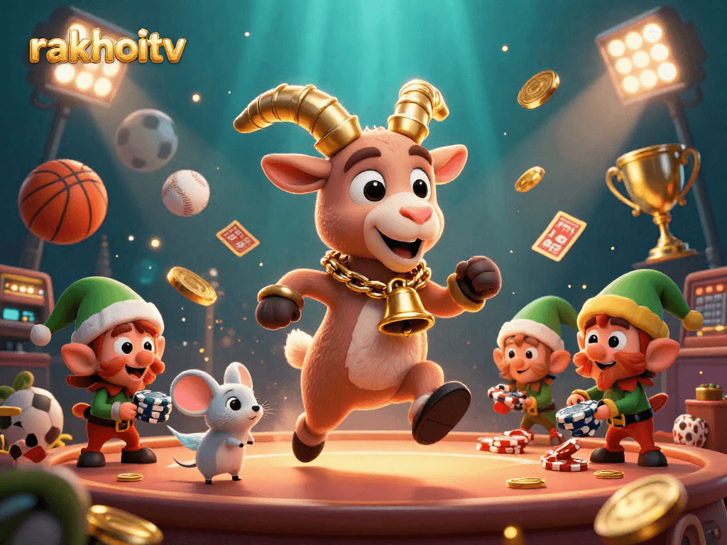 Experience thrilling action with rakhoitv in a captivating holiday-horror casino scene filled with dynamic gaming elements.