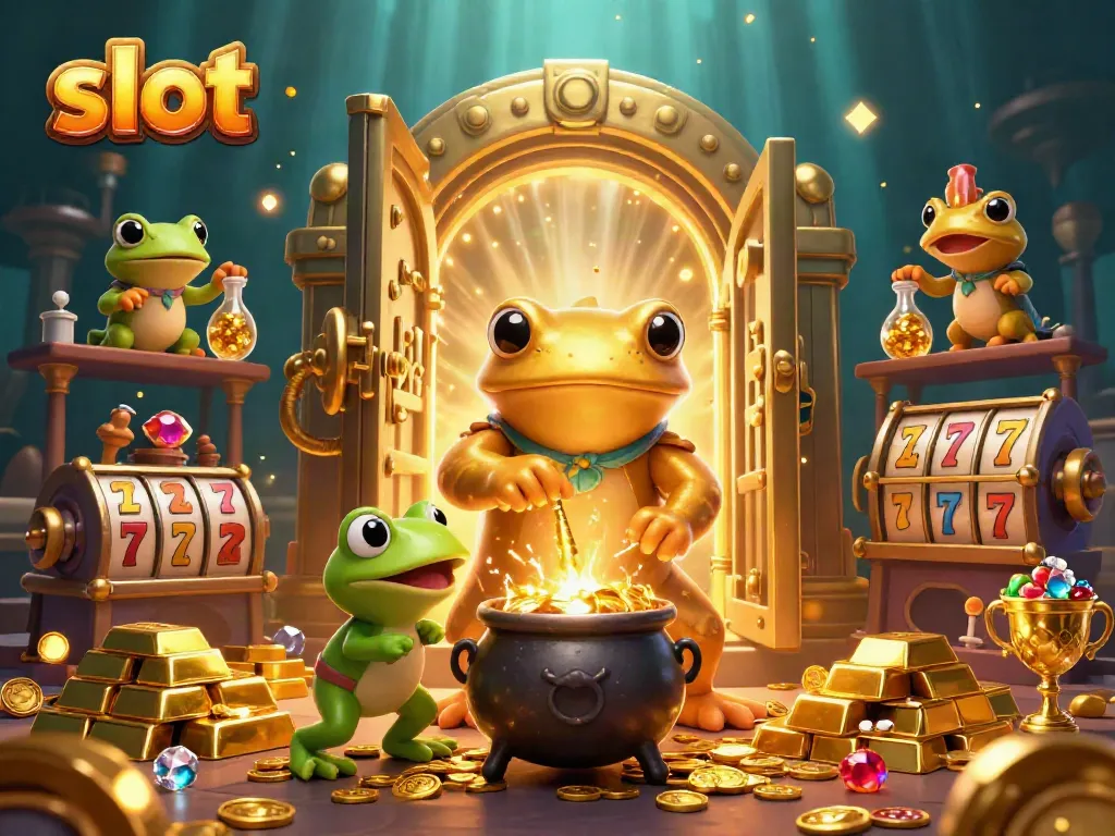 Experience thrilling slot action with golden treasures and magical characters in an enchanting 3D scene.