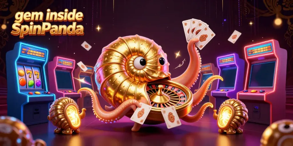 Activate winning strategies with the gem inside SpinPanda in an energetic 3D casino scene.