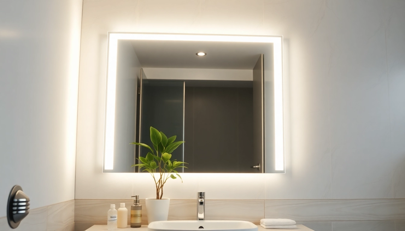 Illuminate your space with an elegant mirror light mirror reflecting modern design.