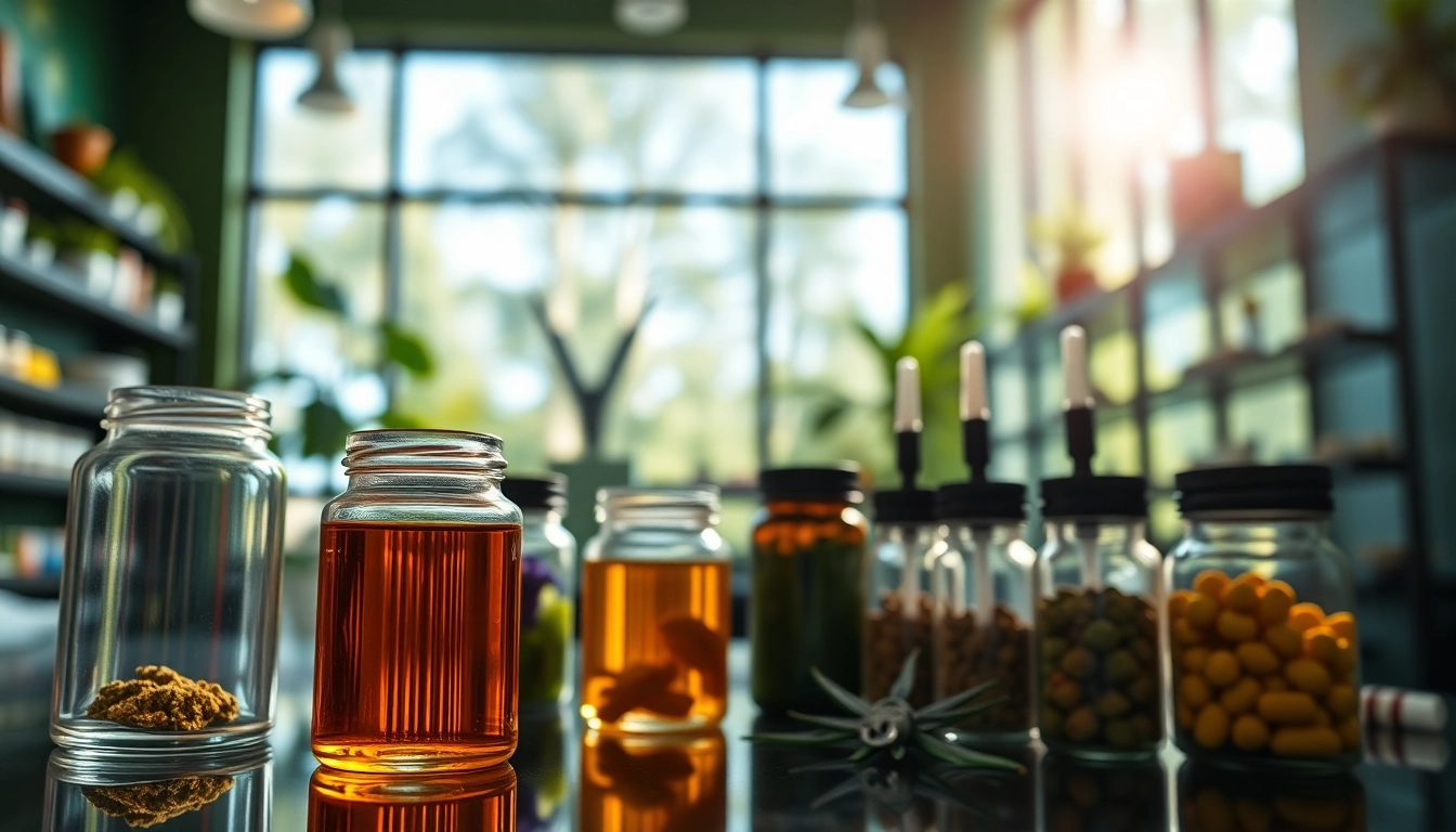 Buy Cannabis concentrates UK showcased in a vibrant display of colorful extracts and jars.