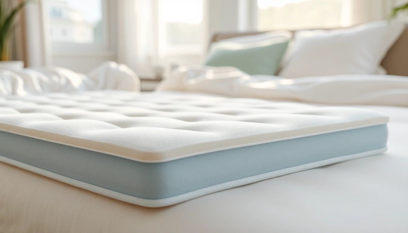 Luxurious foam mattress topper enhancing the comfort and style of a well-made bed.