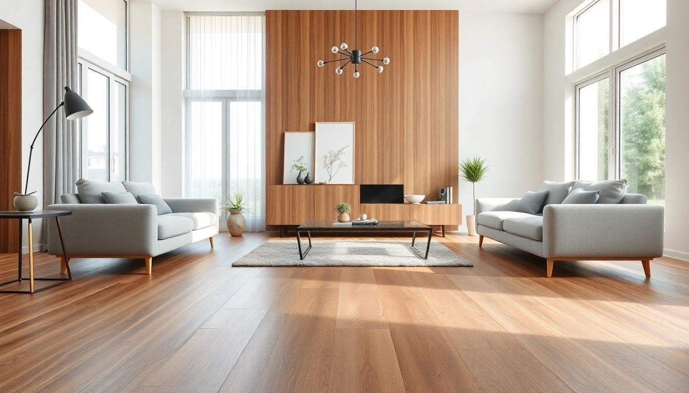 Enhance your space with waterproof vinyl flooring that combines elegance with durability in a stylish living room.