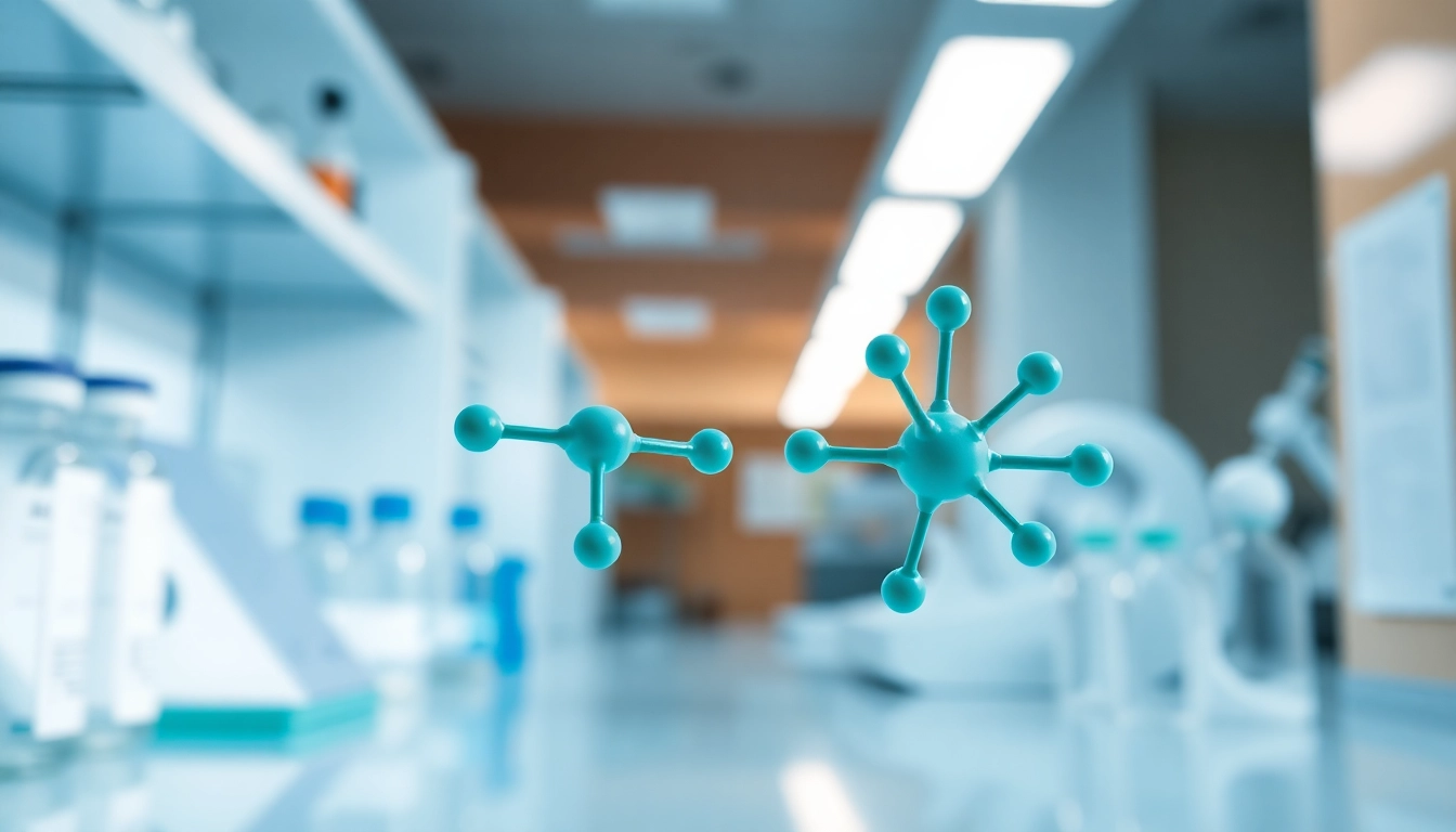 Understanding Retatrutide benefits through a professional lab setup featuring advanced molecular structures.