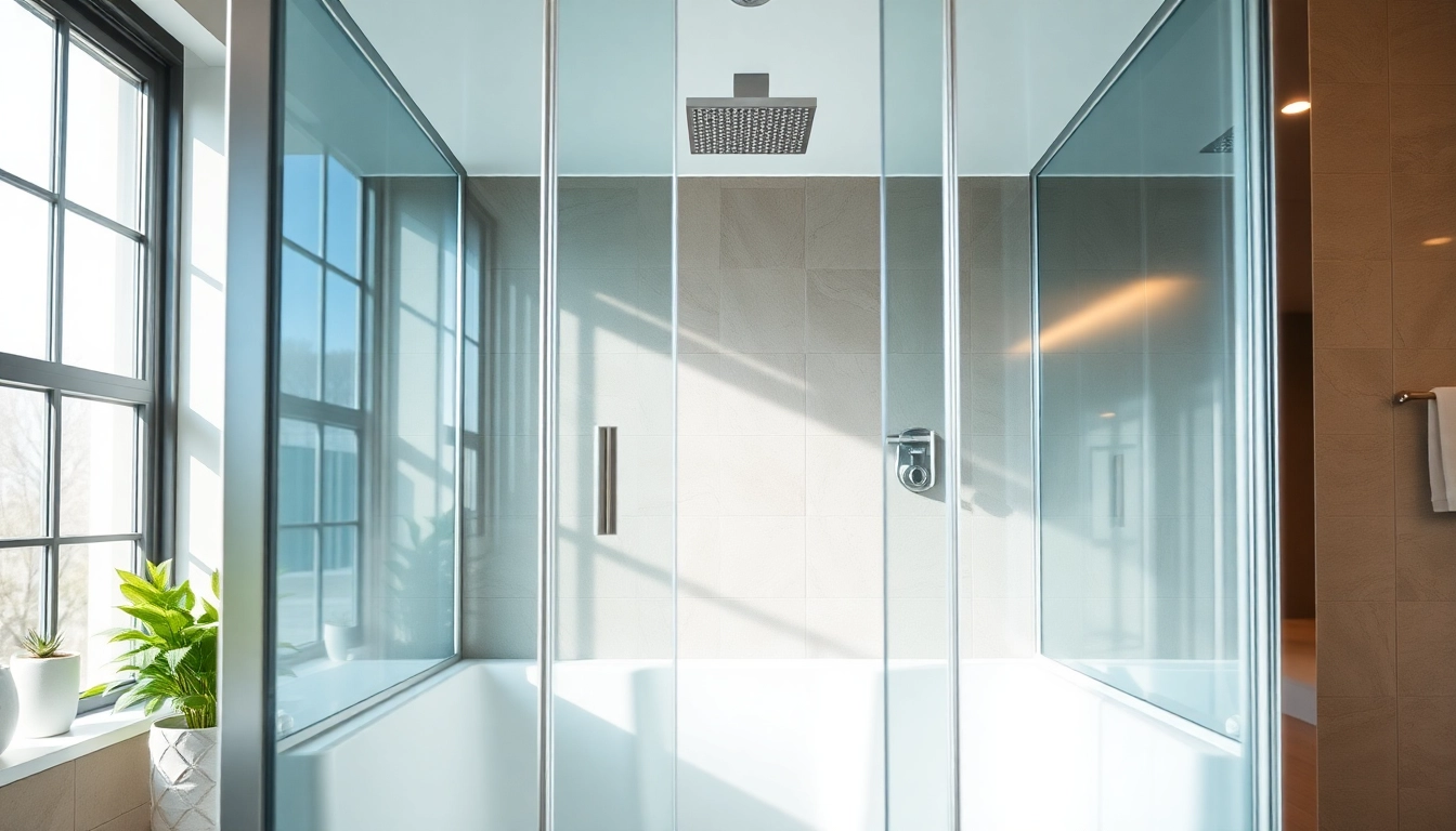 Die sonni Duschkabine in einem modernen Badezimmer bietet elegante Glasdetails und einen frischen Look.