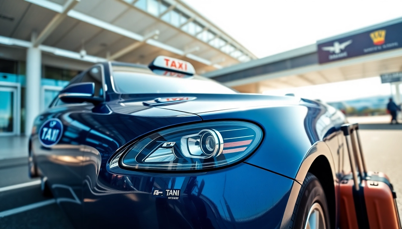 Experience a luxurious Nottingham to Heathrow Taxi service ready for passengers at the airport.